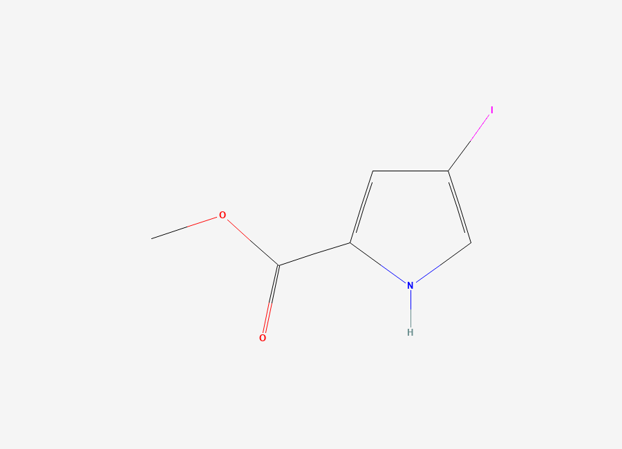 Two-dimensional chemical structure of methyl 4-iodo-1H-pyrrole-2-carboxylate