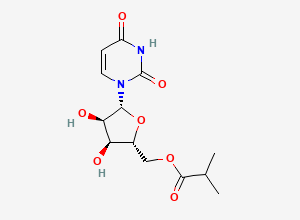 Two-dimensional chemical structure of Uridine 5'-?(2-?Methylpropanoate), CAS 886538-48-3