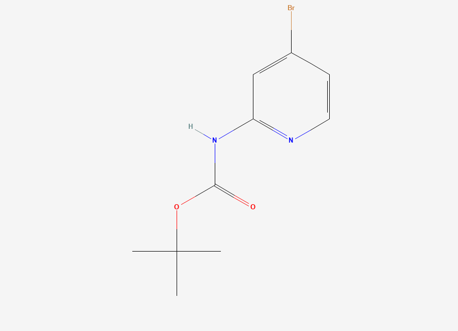 Two-dimensional chemical structure of tert-butyl N-(4-bromopyridin-2-yl)carbamate