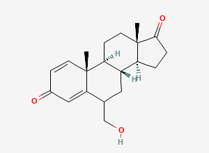 Two-dimensional chemical structure of Exemestane EP Impurity B / Exemestane Related Compound B, CAS 184972-09-6