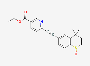 Two-dimensional chemical structure of Tazarotene Sulfoxide, CAS 864841-56-5