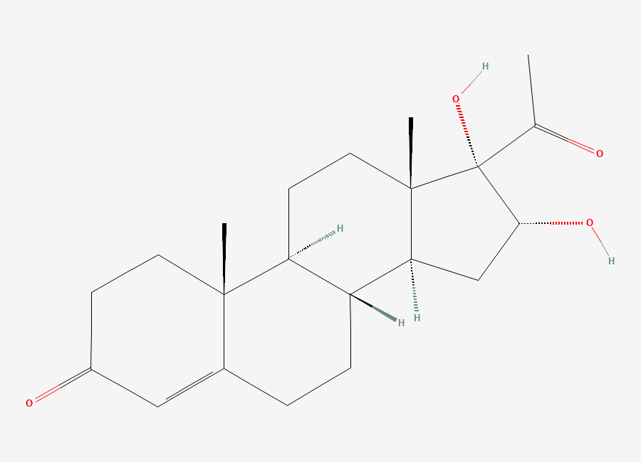 Two-dimensional chemical structure of ALGESTONE, CAS 595-77-7