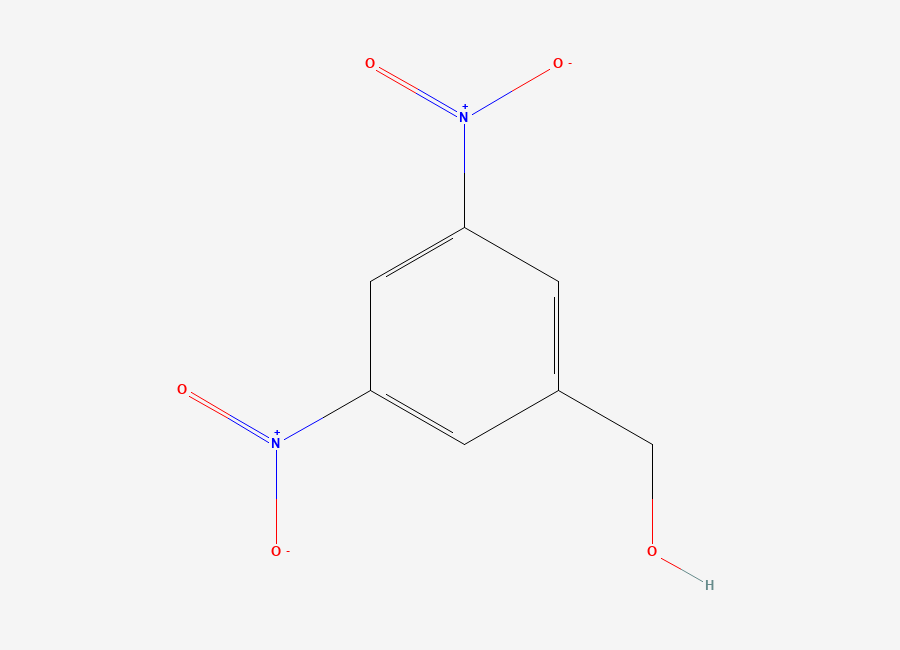 Two-dimensional chemical structure of 3,5-Dinitrobenzyl alcohol