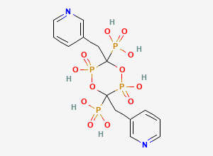 Two-dimensional chemical structure of Risedronate EP Impurity A / Risedronate Related Compound B, CAS 1486617-90-6