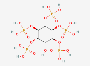 Two-dimensional chemical structure of myo-Inositol 1,2,3,5,6-pentakisphosphate