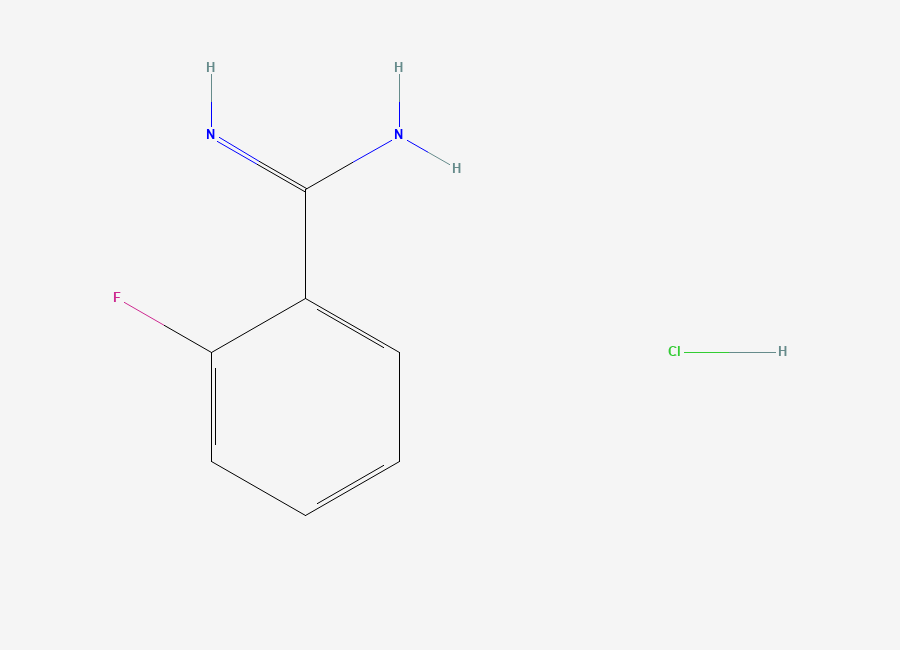 Two-dimensional chemical structure of 2-Fluorobenzamidine hydrochloride