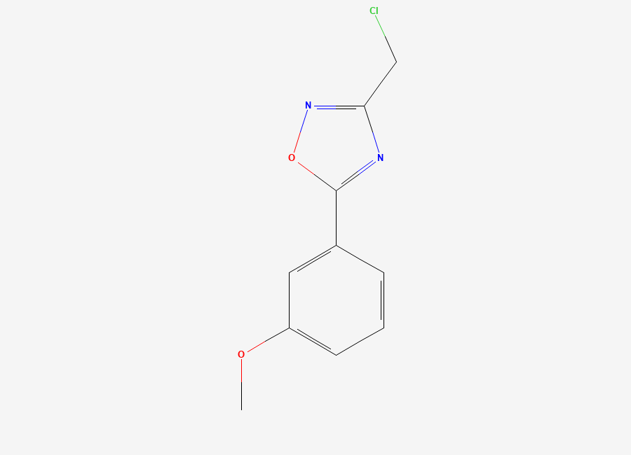 Two-dimensional chemical structure of 3-(Chloromethyl)-5-(3-methoxyphenyl)-1,2,4-oxadiazole