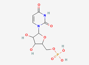 Two-dimensional chemical structure of (5-(2,4-Dioxopyrimidin-1-yl)-3,4-dihydroxyoxolan-2-yl)methyl dihydrogen phosphate