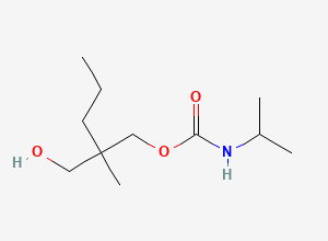 Two-dimensional chemical structure of 2-Hydroxymethyl-2-methylpentyl isopropylcarbamate