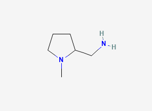 Two-dimensional chemical structure of 1-Methylpyrrolidine-2-methylamine