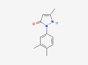 Two-dimensional chemical structure of Eltrombopag Pyrazole Impurity, CAS 277299-70-4