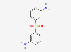 Two-dimensional chemical structure of Bis(3-Aminophenyl)sulphone, CAS 599-61-1