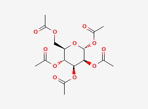 Two-dimensional chemical structure of alpha-D-Mannose pentaacetate
