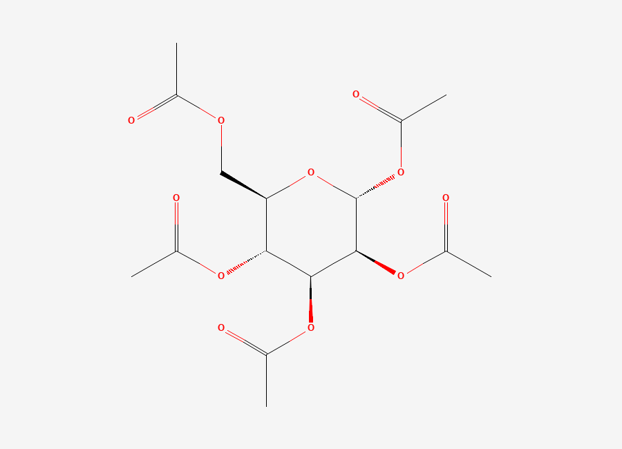 Two-dimensional chemical structure of alpha-D-Mannose pentaacetate