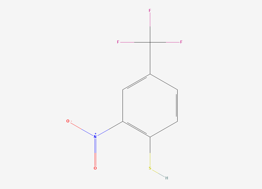Two-dimensional chemical structure of 2-Nitro-4-(trifluoromethyl)benzenethiol