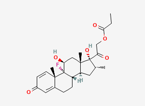 Two-dimensional chemical structure of Dexamethasone 21-Propionate