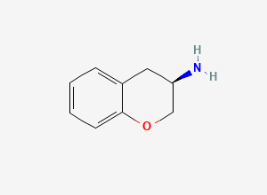Two-dimensional chemical structure of (R)-Chroman-3-amine