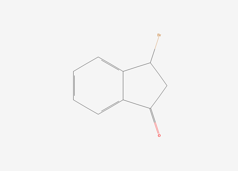 Two-dimensional chemical structure of 3-Bromo-1-indanone