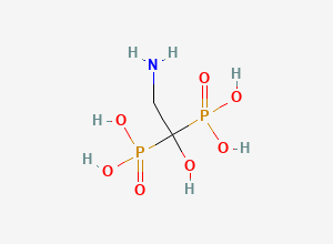 Two-dimensional chemical structure of Glycine Bisphosphonate, CAS 41003-10-5