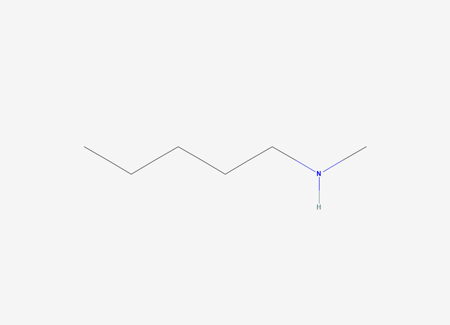 Two-dimensional chemical structure of N-Methylpentylamine