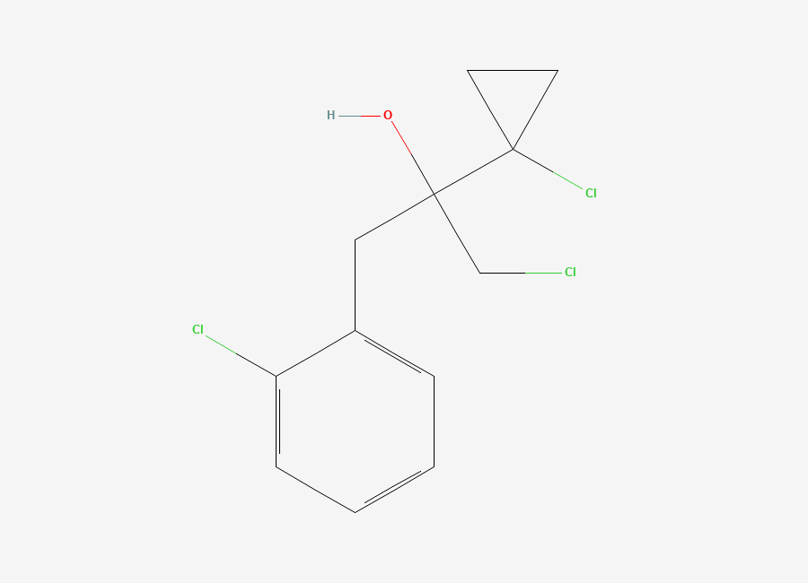 Two-dimensional chemical structure of 1-Chloro-2-(1-chlorocyclopropyl)-3-(2-chlorophenyl)propan-2-ol