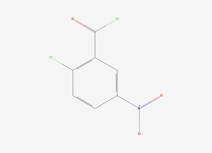 Two-dimensional chemical structure of Benzoyl chloride, 2-chloro-5-nitro-