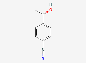 Two-dimensional chemical structure of 4-((1S)-1-hydroxyethyl)benzonitrile
