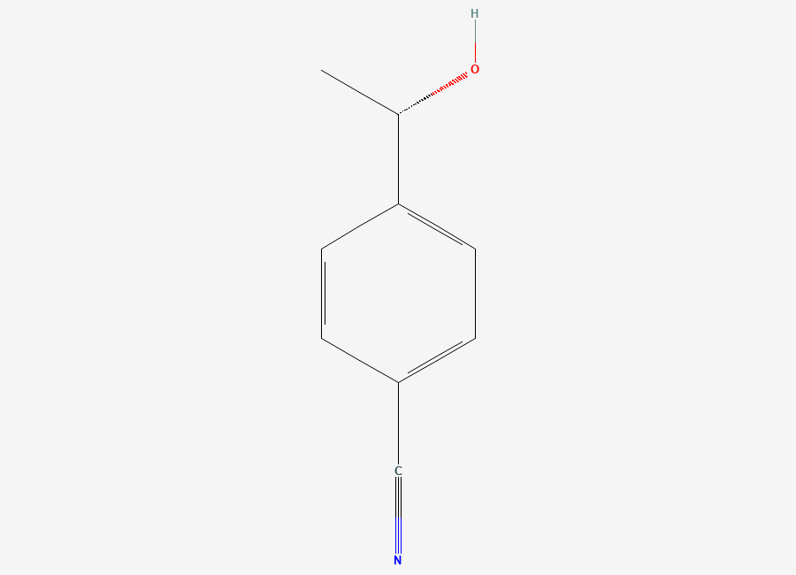 Two-dimensional chemical structure of 4-((1S)-1-hydroxyethyl)benzonitrile