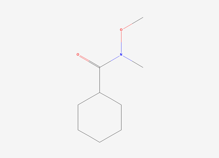 Two-dimensional chemical structure of N-methoxy-N-methylcyclohexanecarboxamide