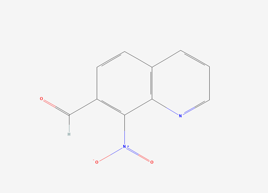 Two-dimensional chemical structure of 8-Nitro-7-quinolinecarboxaldehyde