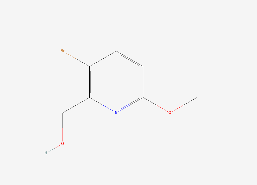 Two-dimensional chemical structure of (3-Bromo-6-methoxypyridin-2-yl)methanol