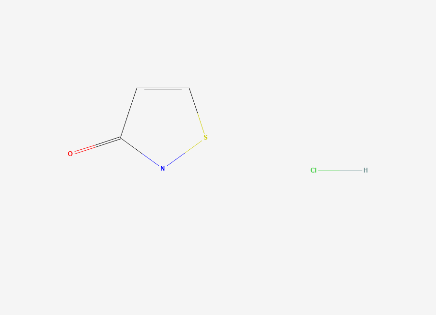Two-dimensional chemical structure of 2-Methyl-4-isothiazolin-3-one hydrochloride