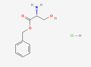 Two-dimensional chemical structure of D-Serine benzyl ester hydrochloride