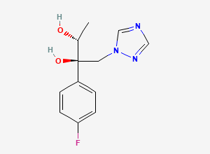 Two-dimensional chemical structure of (2R,3R)-2-(4-fluorophenyl)-1-(1H-1,2,4-triazol-1-yl)butane-2,3-diol
