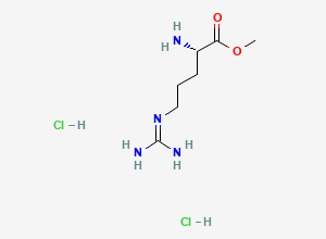 Two-dimensional chemical structure of L-Arginine Methyl Ester (Dihydrochloride), CAS 26340-89-6