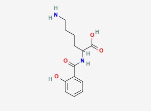 Two-dimensional chemical structure of (2-Hydroxybenzoyl)lysine