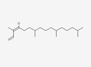 Two-dimensional chemical structure of (3Z)-3,7,11,15-tetramethylhexadeca-1,3-diene