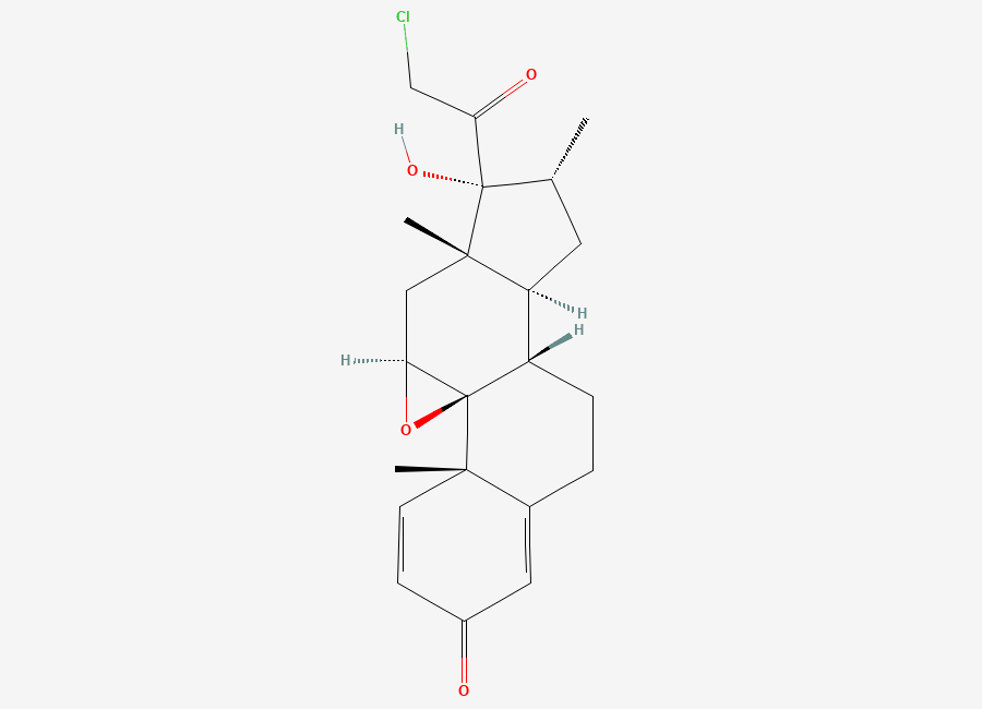 Two-dimensional chemical structure of Mometasone EP Impurity Q/ Mometasone BP Impurity Q, CAS 83881-08-7