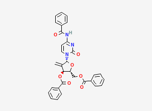 Two-dimensional chemical structure of Sofosbuvir Methylene Impurity, CAS 863329-63-9