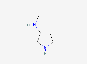 Two-dimensional chemical structure of 3-(Methylamino)pyrrolidine