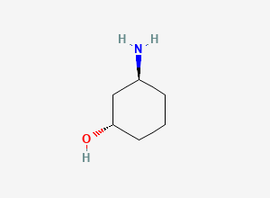 Two-dimensional chemical structure of 3-Aminocyclohexanol, (1S,3S)-