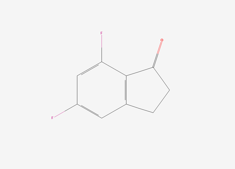 Two-dimensional chemical structure of 5,7-Difluoro-1-indanone