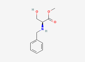 Two-dimensional chemical structure of N-Benzyl-L-serine, methyl ester
