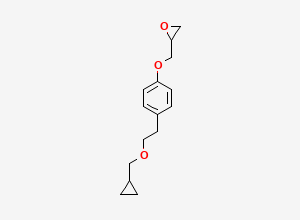 Two-dimensional chemical structure of Betaxolol EP Impurity C/ Betaxolol Oxirane Analog (Free Base), CAS 63659-17-6