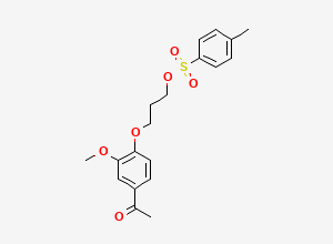 Two-dimensional chemical structure of Iloperidone Hydroxypropoxy Impurity, CAS 1309041-89-1