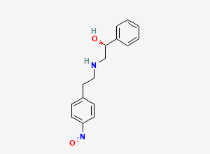 Two-dimensional chemical structure of (1R)-2-[2-(4-nitrosophenyl)ethylamino]-1-phenylethanol