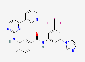 Two-dimensional chemical structure of Nilotinib EP Impurity E / Desmethylimidazole Nilotinib, CAS 2119583-26-3