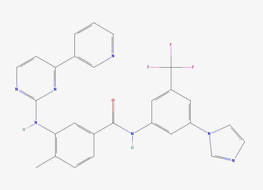 Two-dimensional chemical structure of Nilotinib EP Impurity E / Desmethylimidazole Nilotinib, CAS 2119583-26-3