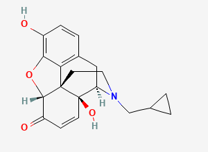 Two-dimensional chemical structure of (4R,4aS,7aR,12bS)-3-(Cyclopropylmethyl)-4a,9-dihydroxy-2,3,4,4a-tetrahydro-1H-4,12-methanobenzofuro[3,2-e]isoquinolin-7(7aH)-one, CAS 123086-68-0