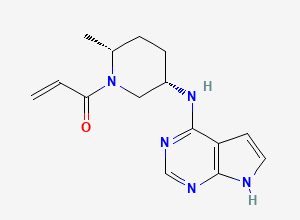 Two-dimensional chemical structure of (2R,5S)-Ritlecitinib